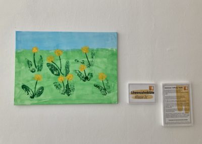 Kunstwerk der Klasse 2c Astrid-Lindgren-Schule fürs Impfzentrum Kempten
