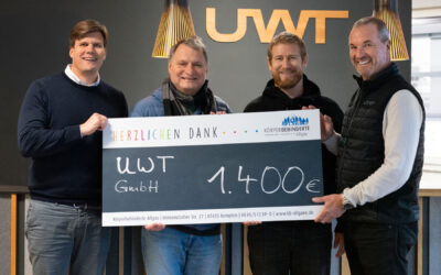 Bewegende Spendenaktion: UWT unterstützt den Verein für Körperbehinderte Allgäu mit 1.400 Euro