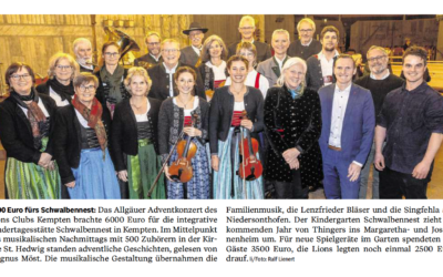 Benefizkonzert für unsere Kita Schwalbennest