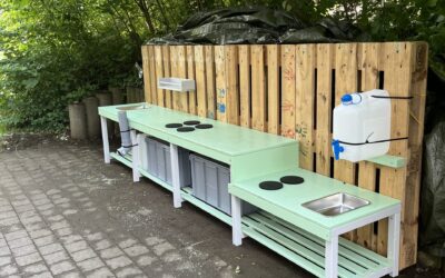 Juhuu! Die Matschküche in der Kita ist fertig!